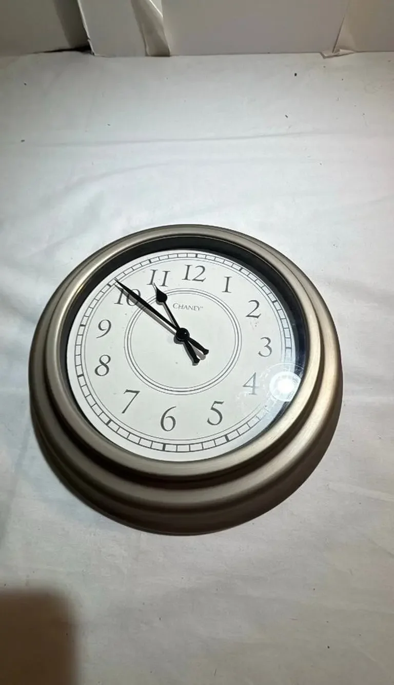 Chaney Wall Clock with Metal Frame